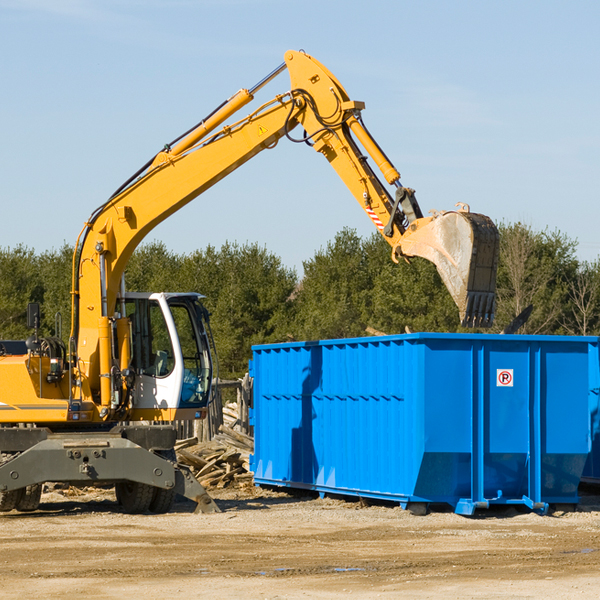 are there any restrictions on where a residential dumpster can be placed in Manchester IA